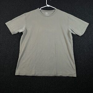 Uniqlo U‎ Crew Neck T Shirt Olive Green Size L Cotton Short Sleeve Mens M82